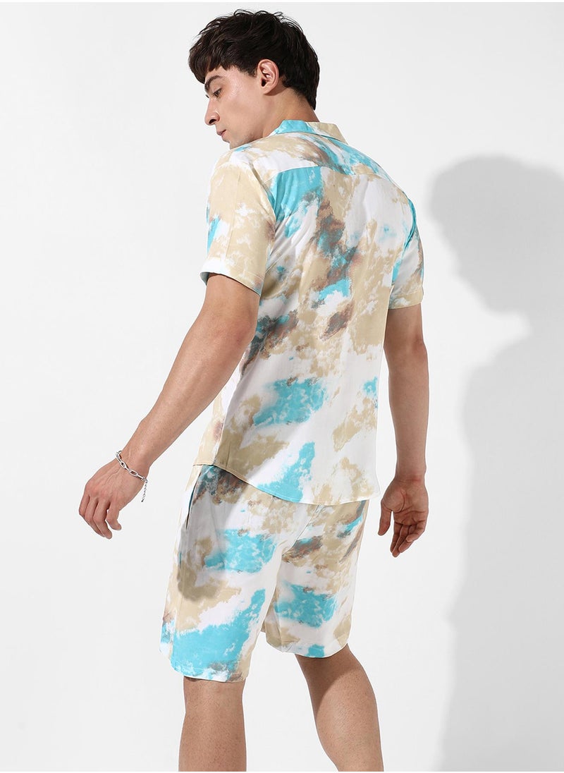 Campus Sutra Men's Tie-Dye Print Casual Co-Ord Set  - Image 5