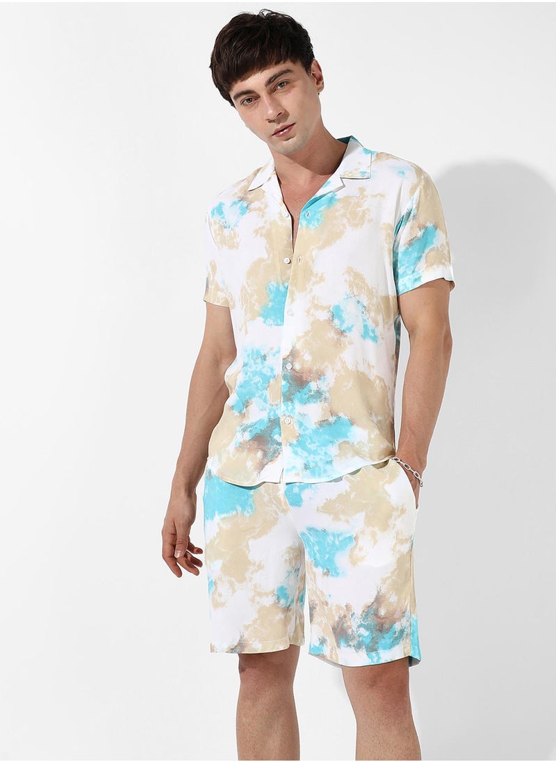 Campus Sutra Men's Tie-Dye Print Casual Co-Ord Set  - Image 2