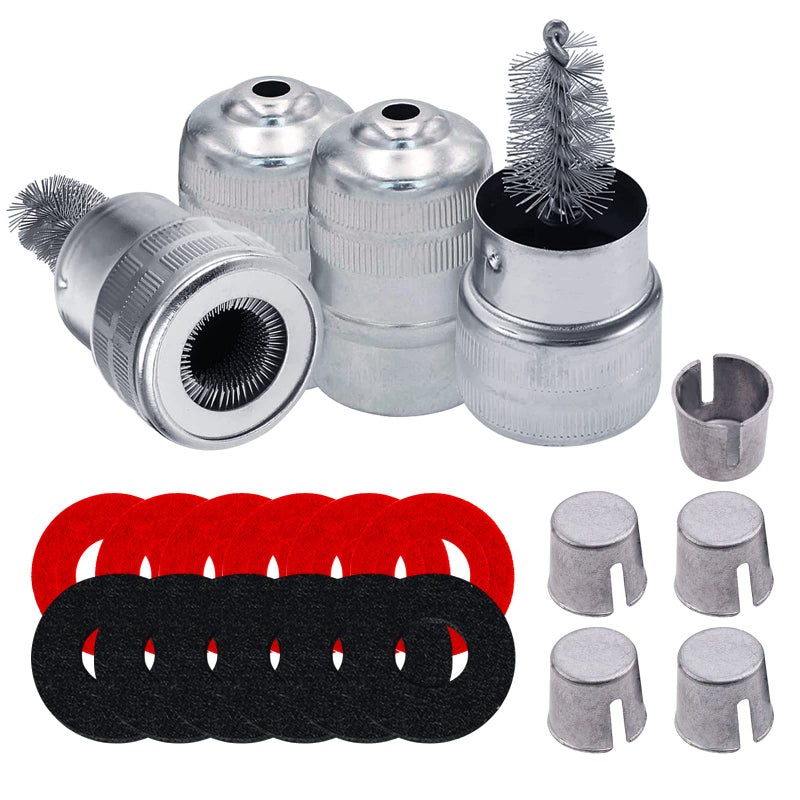 Ampper Battery Terminal Cleaning Repair Kit Battery Terminal Cleaning Kit with 5 Shims 2 Brushes and 12 Piece Washers