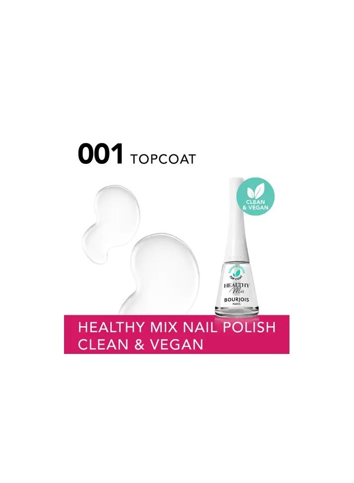 BOURJOIS PARIS Bourjois Healthy Mix Vegan Nail Polish – 001 –  Topcoat, 9ml - Image 1