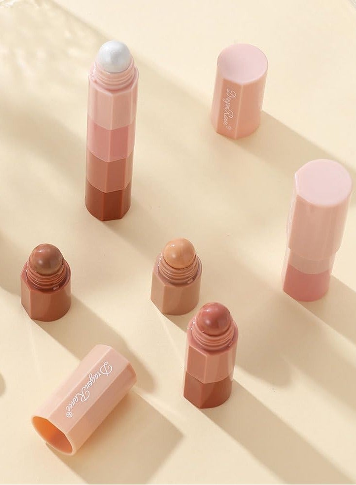 4-in-1 Nude Cream Eyeshadow Stick, Matte Eye Shadow Face & Eye Highlighter Pen, Matte Nude Eye Makeup, Highly Pigmented Eyeshadow, Perfect Gifts For Women - Image 4