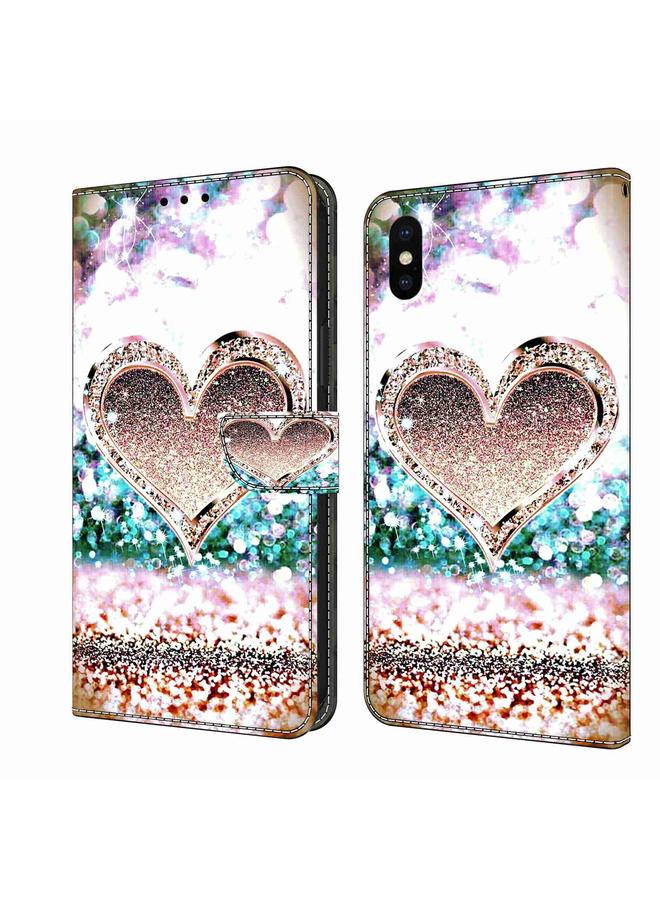 اس-توب جراب هاتف iPhone X / XS مصنوع من الجلد المقاوم للصدمات ثلاثي الأبعاد من الكريستال - Image 1