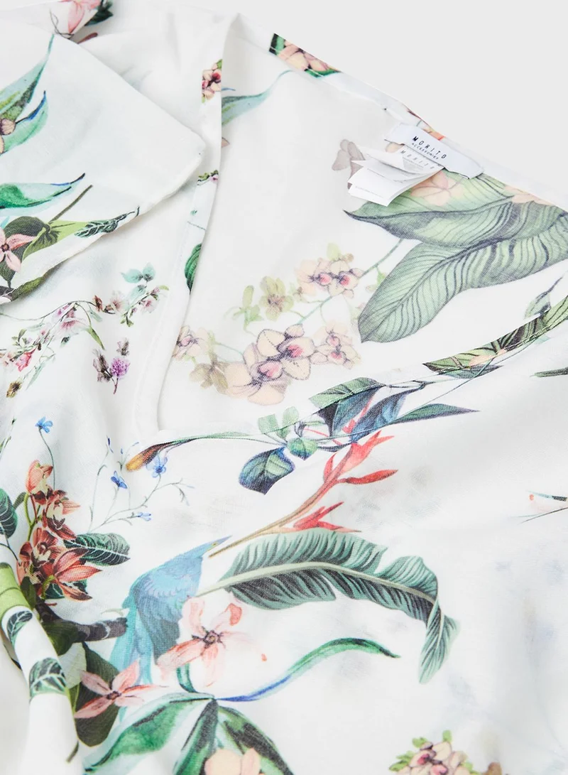 Mohito Floral Print Poncho
