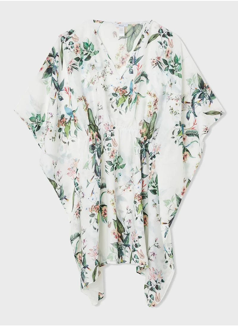 Mohito Floral Print Poncho