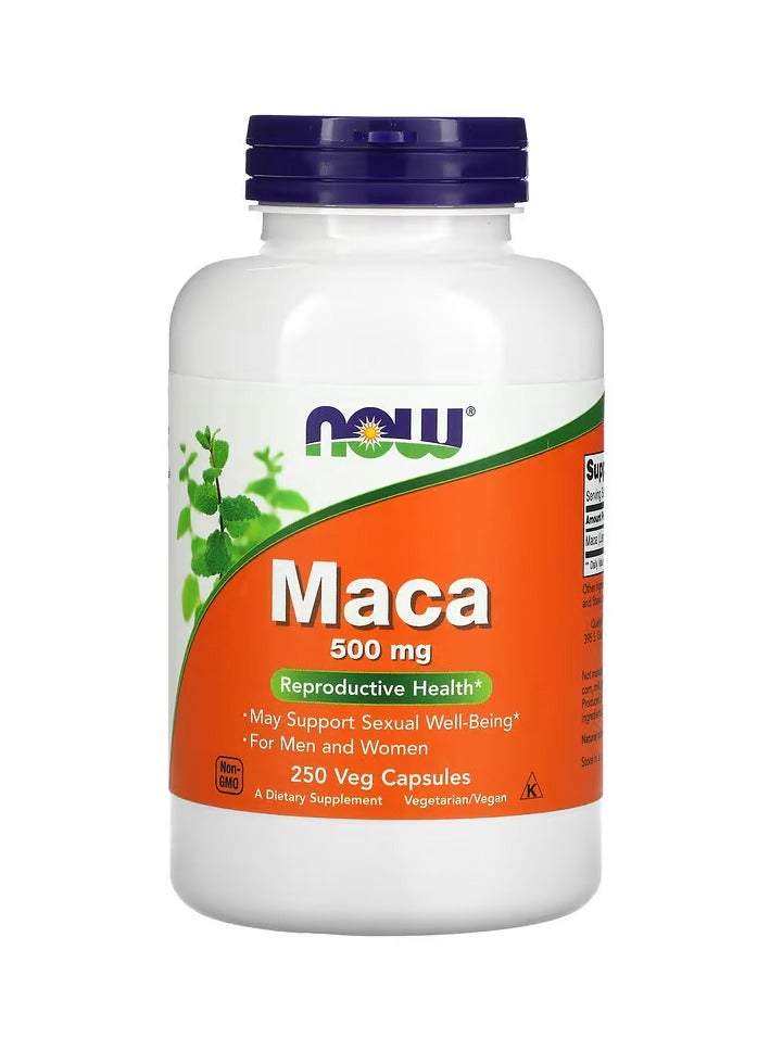 Now Maca 500 mg, 250 Veg Capsules