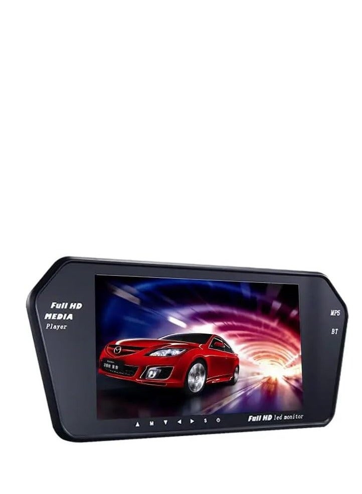 7-inch LCD Car Rearview Monitor, Full HD Media Player, MP5, Bluetooth Support - Image 1