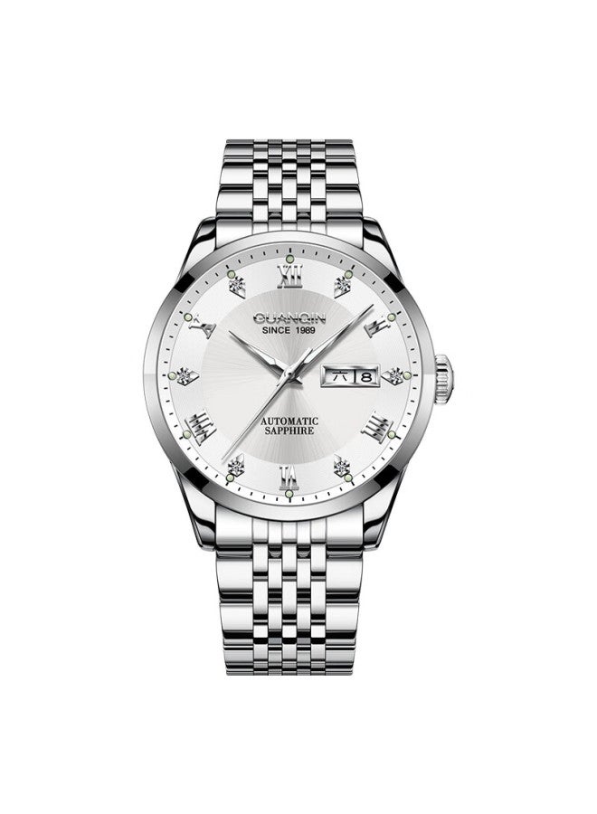 GUANQIN Guangqin Men's Business Fully Automatic Mechanical Watch With Dual Calendar, Water-resistant, Luminous, Swiss Quality Chinese Brand Watch - Image 5