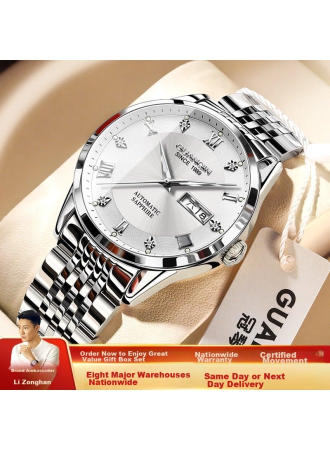 GUANQIN Guangqin Men's Business Fully Automatic Mechanical Watch With Dual Calendar, Water-resistant, Luminous, Swiss Quality Chinese Brand Watch - Image 1