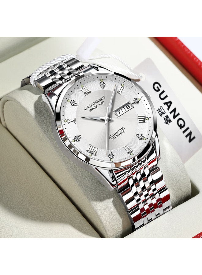GUANQIN Guangqin Men's Business Fully Automatic Mechanical Watch With Dual Calendar, Water-resistant, Luminous, Swiss Quality Chinese Brand Watch - Image 2