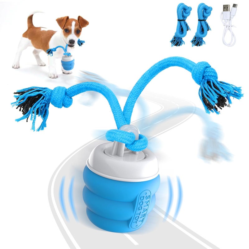 PUHOHUN Interactive Dog Toys Ball Fun Moving Dog Toys to Keep Them Busy Rechargeable Smart Automatic Dog Ball for Large Medium and Small Puppy Dogs for Boredom Blue - Image 2