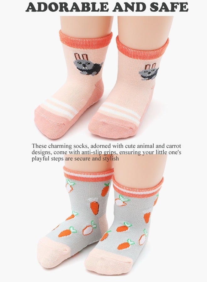 12 Pairs Baby Socks Of Cotton Non-Slip Striped Baby Boys Socks Multicolor - Image 4