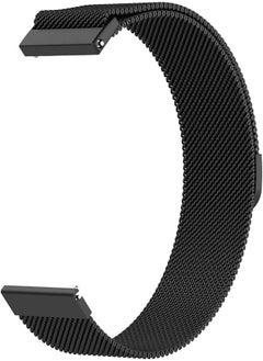 Generic Milanese Metal Band Strap Band Compatible with Samsung Galaxy Watch 46mm, Huawei GT2, Gear S3 Frontier, Classic Honor Magic 2, Fossil 22mm - Black Unisex One Size
