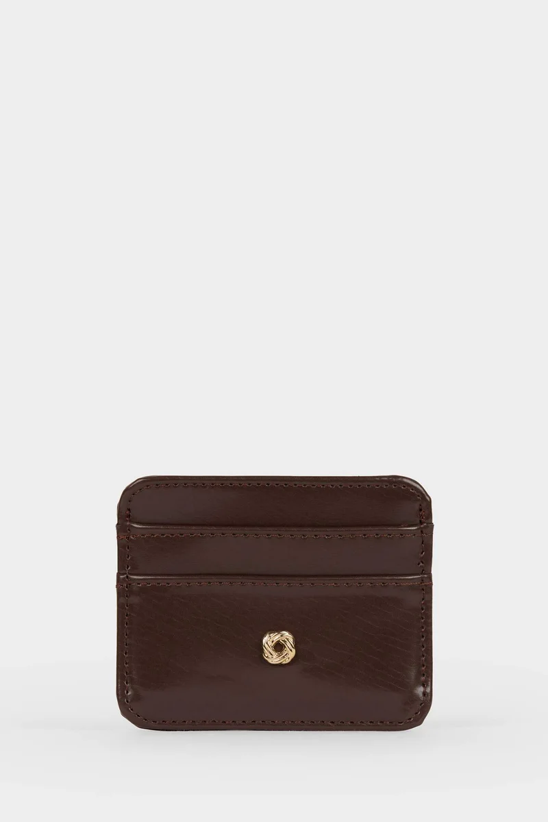 Woman Faux Leather Business Card Wallet
