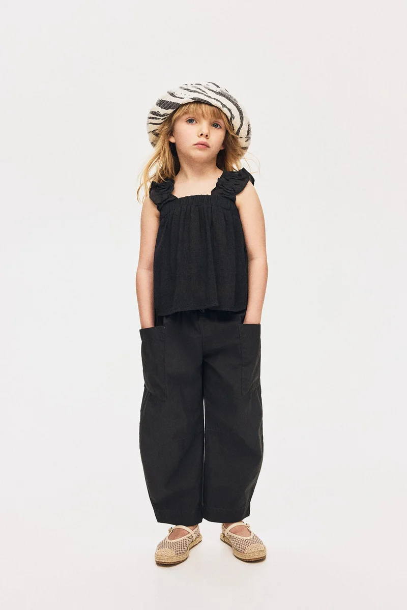 H&M Crinkled chiffon top