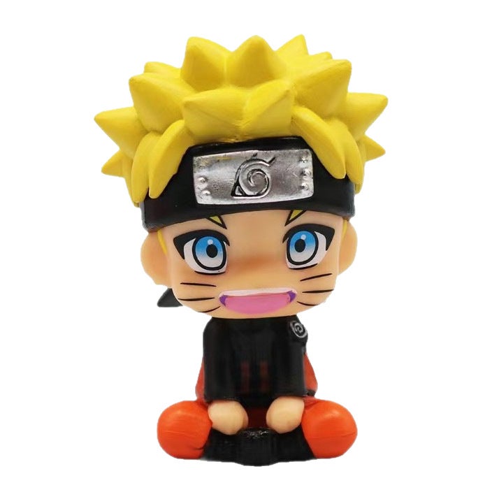 Naruto Shippuden Chibi Sitting Figures - Naruto, Kakashi, Sasuke, Itachi - PVC Car Decor Anime Model - Image 5