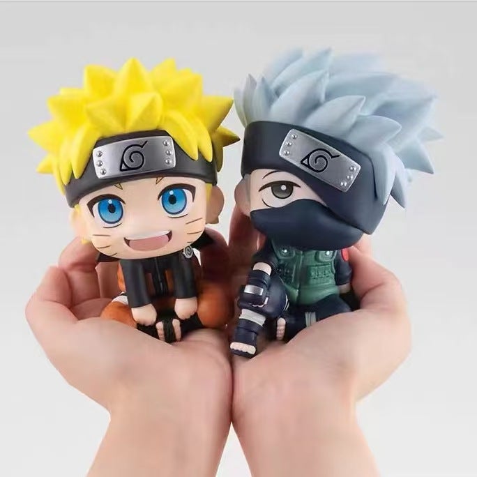 Naruto Shippuden Chibi Sitting Figures - Naruto, Kakashi, Sasuke, Itachi - PVC Car Decor Anime Model - Image 1