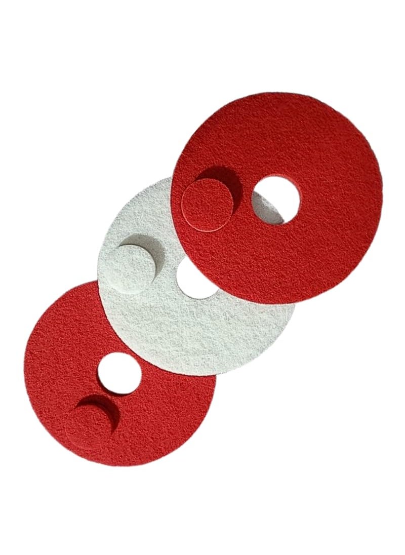 pioneerabrasive Pioneer AbbrasiveVelcro Pad 17 Inch 5pcs Pioneer AbbrasiveVelcro Pads for Marble Granite Stone Polishing Compatible with Polisher Machines 17 Velcro Pad for Stone Restoration and Grinding  - Image 1
