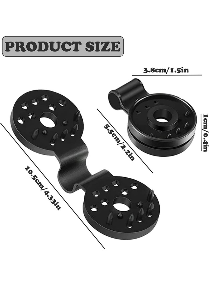 20 قطعة من قماش التظليل بمقبض قفل شديد التحمل، مشابك بلاستيكية من قماش التظليل، مقبض مشبك مظلة مقاوم للرياح، مشابك بلاستيكية سوداء مستديرة لشبكة التظليل من الشمس، ملحقات مشابك خيمة قابلة لإعادة الاستخدام للتخييم - Image 2