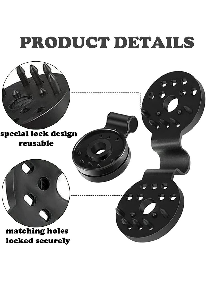 20 قطعة من قماش التظليل بمقبض قفل شديد التحمل، مشابك بلاستيكية من قماش التظليل، مقبض مشبك مظلة مقاوم للرياح، مشابك بلاستيكية سوداء مستديرة لشبكة التظليل من الشمس، ملحقات مشابك خيمة قابلة لإعادة الاستخدام للتخييم - Image 3