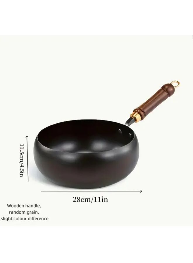 وعاء من الحديد الزهر ثنائي الاستخدام، أسود بدون غطاء، موديل أ مخصص للموقد والفرن والحث الحراري - Image 4