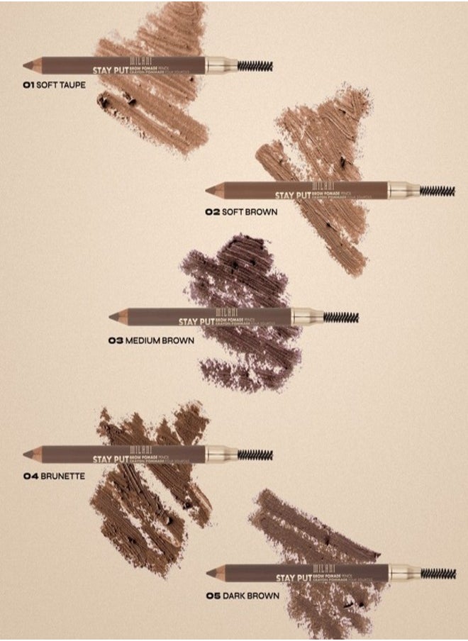 MILANI - MILANI  Stay Put Brow Pomade Pencil-01 Soft Taupe 1g - Image 1