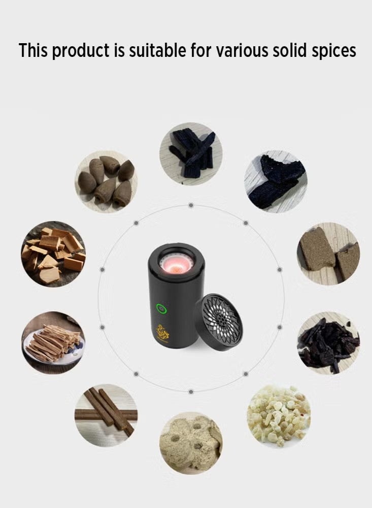 Bukhoor Car USB Type-C Power Rechargeable Incense Burner - Image 3