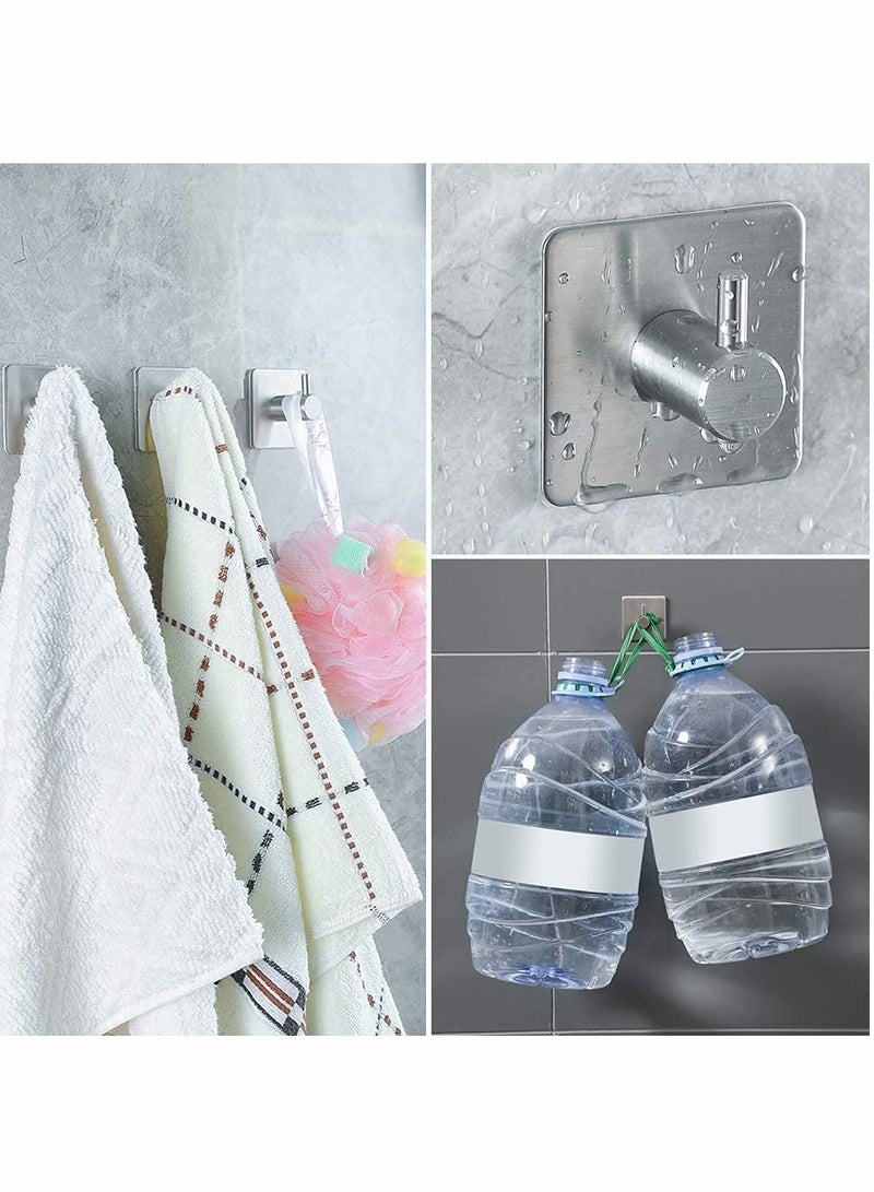 Excefore 4 PCs Stainless Steel Nail Free Towels Hooks - Image 5
