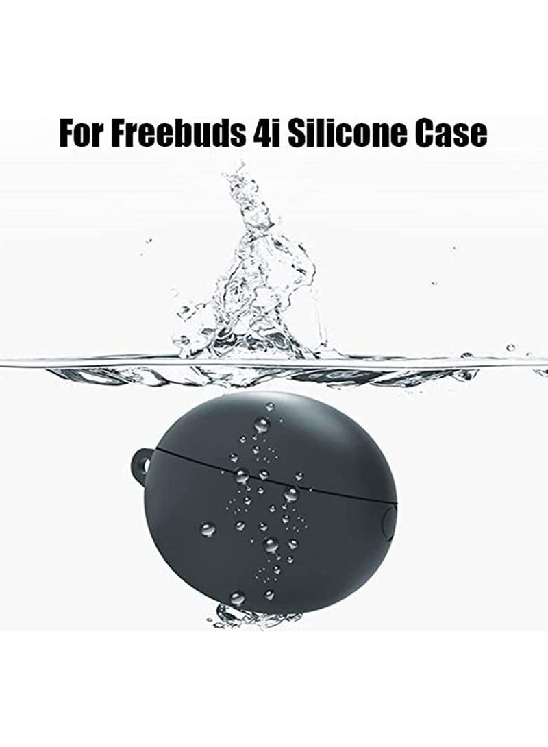 Silicone Case Cover for Huawei FreeBuds 4 with Carabiner and Charging Port Accessibility anti shock, full protection - Image 3