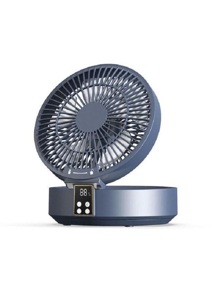 مروحة طاولة USB 90 درجة دوران أزرق - Image 1