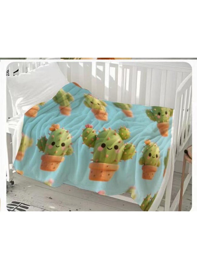 عام بطانية رقيقة من الفانيلا الكرتونية للأطفال والرضع (دافئة ومريحة، ومناسبة للنوم والألعاب) 70 سم * 100 سم - Image 2