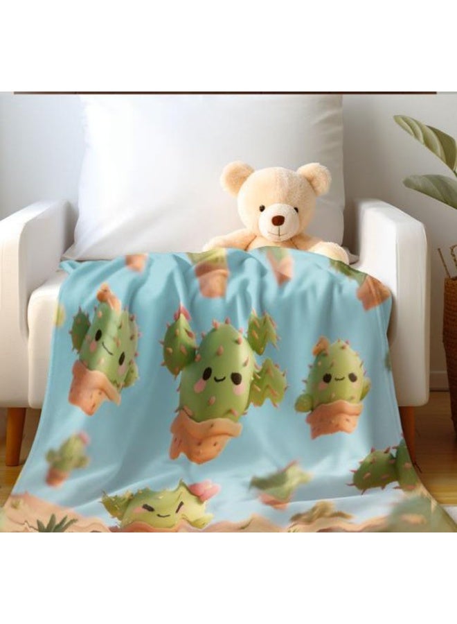 عام بطانية رقيقة من الفانيلا الكرتونية للأطفال والرضع (دافئة ومريحة، ومناسبة للنوم والألعاب) 70 سم * 100 سم - Image 1