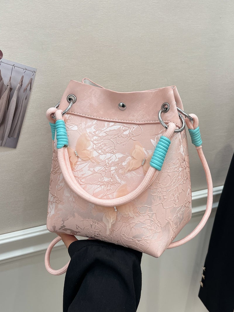 Super Popular Popular New Chinese Style Bag Women'S Arrival All-Match Crossbody Bag Fashionable Shoulder Bag Bucket Bag - Image 5
