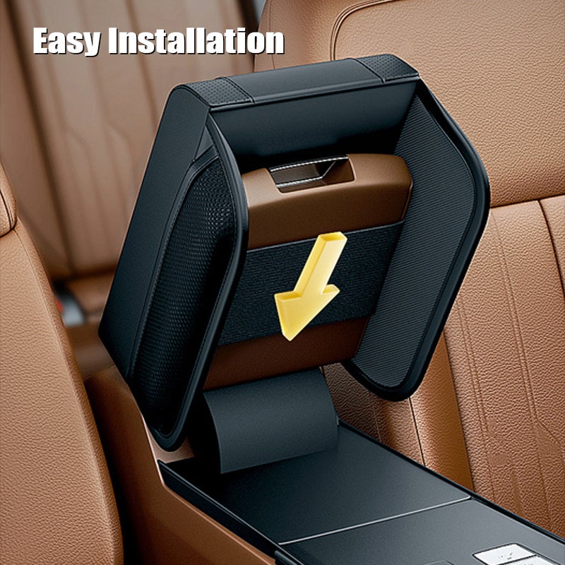 Car Armrest Storage Box Mat Leather and Memory Foam Car Center Console Cover Armrest Heighten Cover Car Accessories Interior Universal for Most Automotive SUV Truck - Image 4