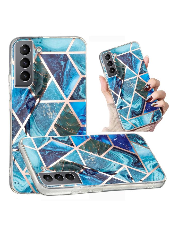 اس-توب جراب لهاتف Samsung Galaxy S22 5G، جراب هاتف TPU بنمط رخامي مطلي بالكهرباء - Image 1