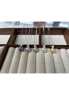 Generic Little Sweet Potato Zhenduo Ma Ao Bai Shi Jia Pearl Necklace Princess Diana Sterling Silver Round Strong Light Snake Bone Chain 