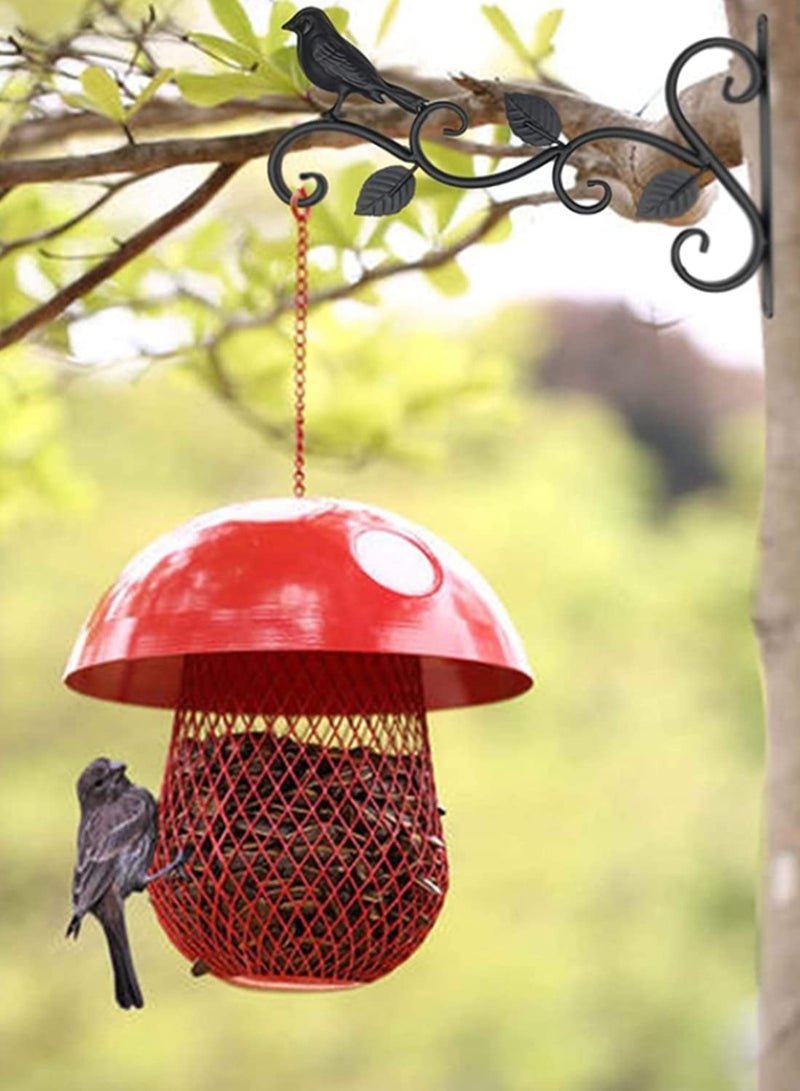 Generic 2 Pack Black Cast Iron Bird Design Wall Hook Hangers for Plants, Baskets, and Decor, Easy to Install with Screws and Rubber Plugs -1.81 x 7.87 x 0.79 inches  - Image 5