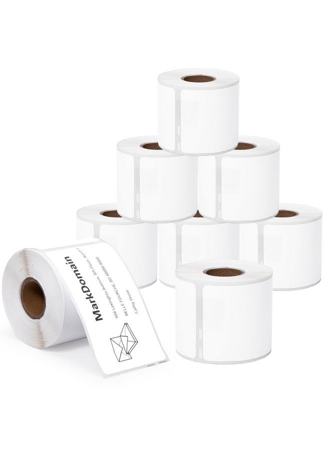 MarkDomain 8 Rolls Compatible Dymo 30323 (21/8 X 4) Paper Roll Shipping/Adress Label For Dymo Label Writer 450 4Xl 450 Duo/Turbo Label Printers 1 Roll Of 220 (54Mm X 102Mm) - Image 1