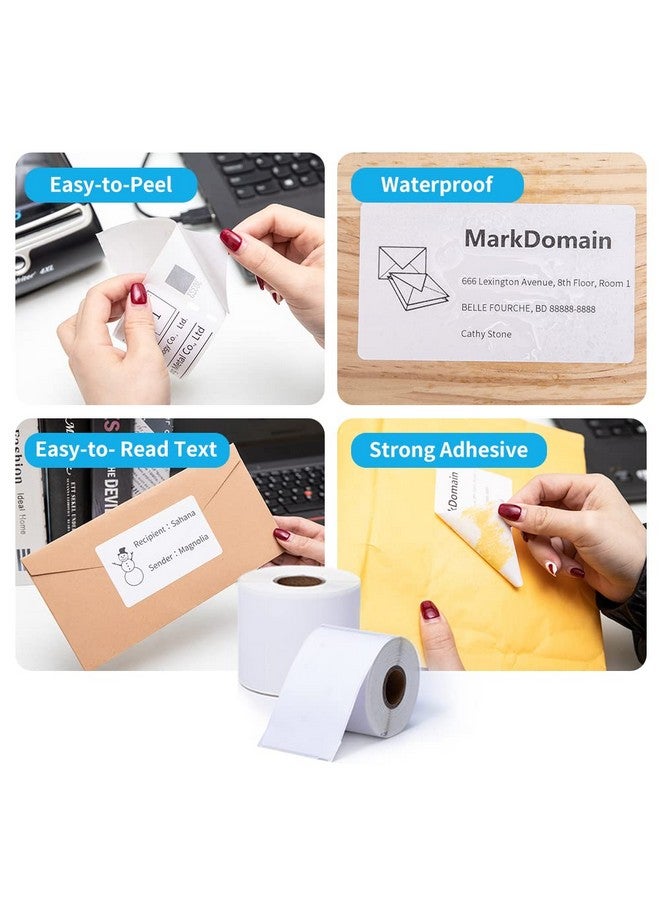 MarkDomain 8 Rolls Compatible Dymo 30323 (21/8 X 4) Paper Roll Shipping/Adress Label For Dymo Label Writer 450 4Xl 450 Duo/Turbo Label Printers 1 Roll Of 220 (54Mm X 102Mm) - Image 4