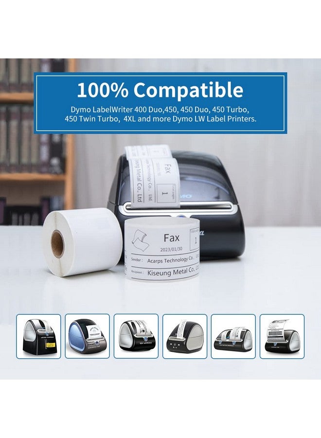 MarkDomain 8 Rolls Compatible Dymo 30323 (21/8 X 4) Paper Roll Shipping/Adress Label For Dymo Label Writer 450 4Xl 450 Duo/Turbo Label Printers 1 Roll Of 220 (54Mm X 102Mm) - Image 3