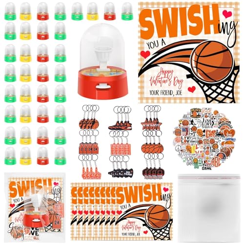Gosodeny 36 Set Basketball Party Favor Mini Finger Basketball Games Basketball Accessories Stickers and Gift Bags Sport Fans Team Gift for Sport Basketball Team Lovers Players Gifts Sport Accessories - Image 1