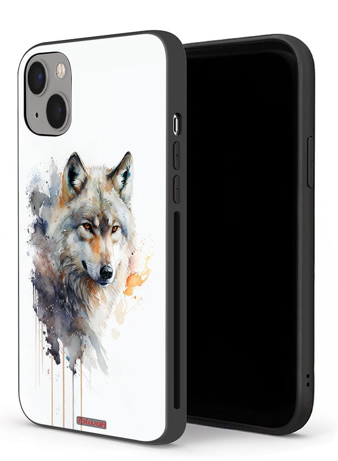 Tolwak Apple iPhone 13 Protective Case Wolf Abstract Art - Image 1