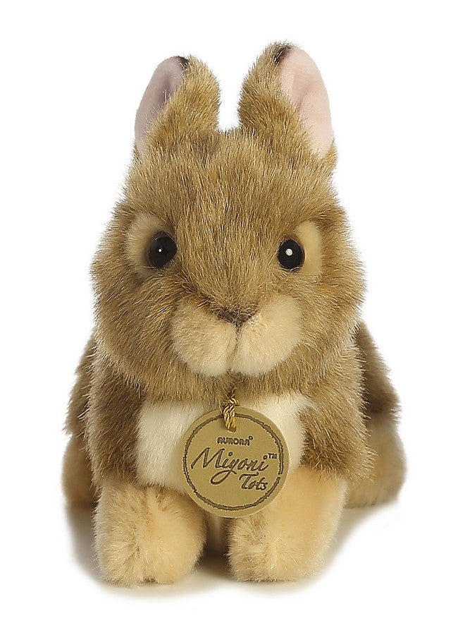 Aurora® Adorable Miyoni® Tots Baby Bunny Stuffed Animal - Lifelike Detail - Cherished Companionship - Brown 7 Inches - Image 3