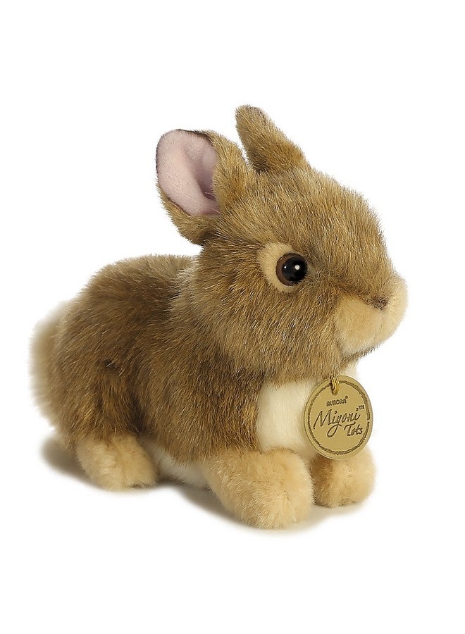 Aurora® Adorable Miyoni® Tots Baby Bunny Stuffed Animal - Lifelike Detail - Cherished Companionship - Brown 7 Inches - Image 1