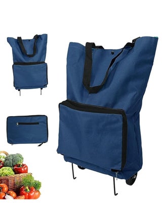 Foldable Shopping Cart, Collapsible Two-Stage Zipper Grocery Cart with Wheels Shopping Bag, Multifunction Telescopic Storage Bag - pzsku/Z9E91E1AA996353D804D2Z/45/_/1721034331/9d2a88cd-5af3-43d6-b5d7-e60910e99fda