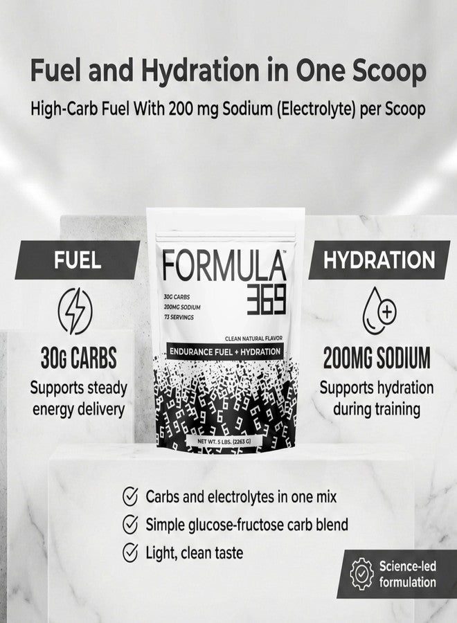 Formula 369 High Carbohydrate Sports Fuel – Value Size 5 lb (73 Servings) for Energy & Hydration – Unflavored Sports Drink Mix – Vegan, Allergen-Free - Image 4
