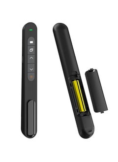 جنرال جهاز تحكم عن بعد بلا أسلاك بتقنية RF 2.4 جيجاهيرتز، جهاز تحكم لأجهزة العرض بشكل USB، جهاز تحكم لعروض PowerPoint لنظام ماك/Keynote/كمبيوتر/لابتوب/PPT (سن الدبوس الأسود و5 مفاتيح)  - Image 1