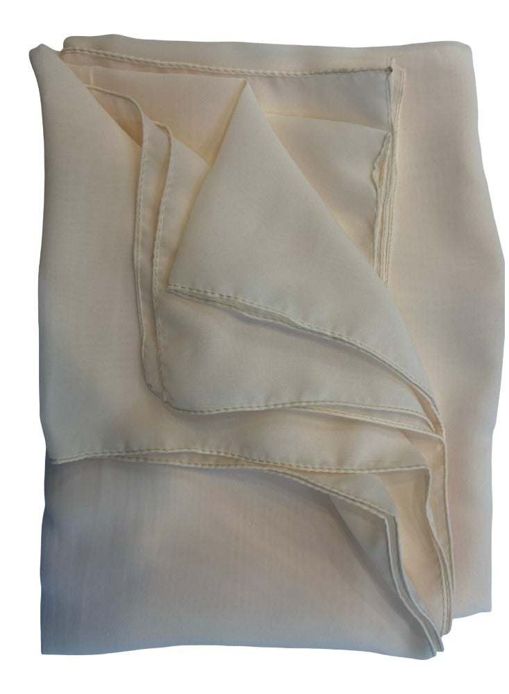 Dujalil Chiffon Lightweight Sheila & Hijab Scarf for Women, Cream #058, 200 x 70 cm, Indonesian Fabric - Image 2