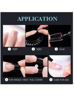 Remy Belle Soft Gel Nail Tips Short Square 240 Pcs 12 Sizes  - Image 5