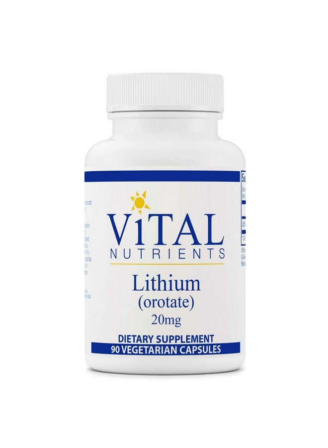 Vital Nutrients 100% Elemental Lithium (Orotate) Supports Mental And Behavioral Health 90 Vegetarian Capsules Per Bottle 20 Mg - Image 2