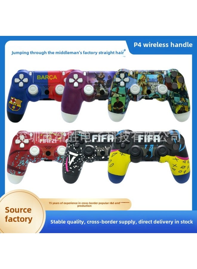 Explosions P4 Game Handle P4 Handle Controller Bluetooth 5.2 Vibration Game Handle Direct Sales-Product Color:Barcelona  - Image 5